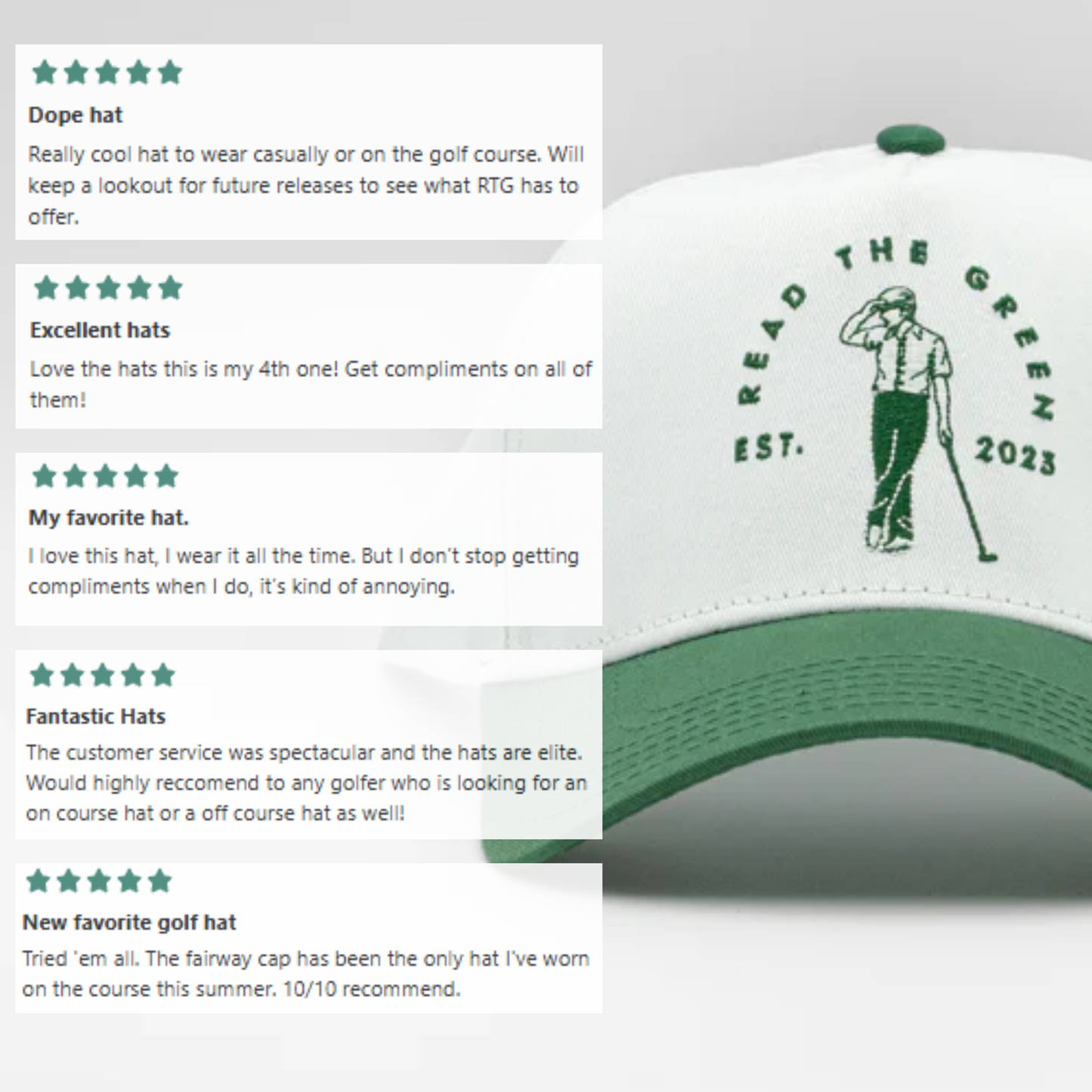 Founder's Cap | Green & White