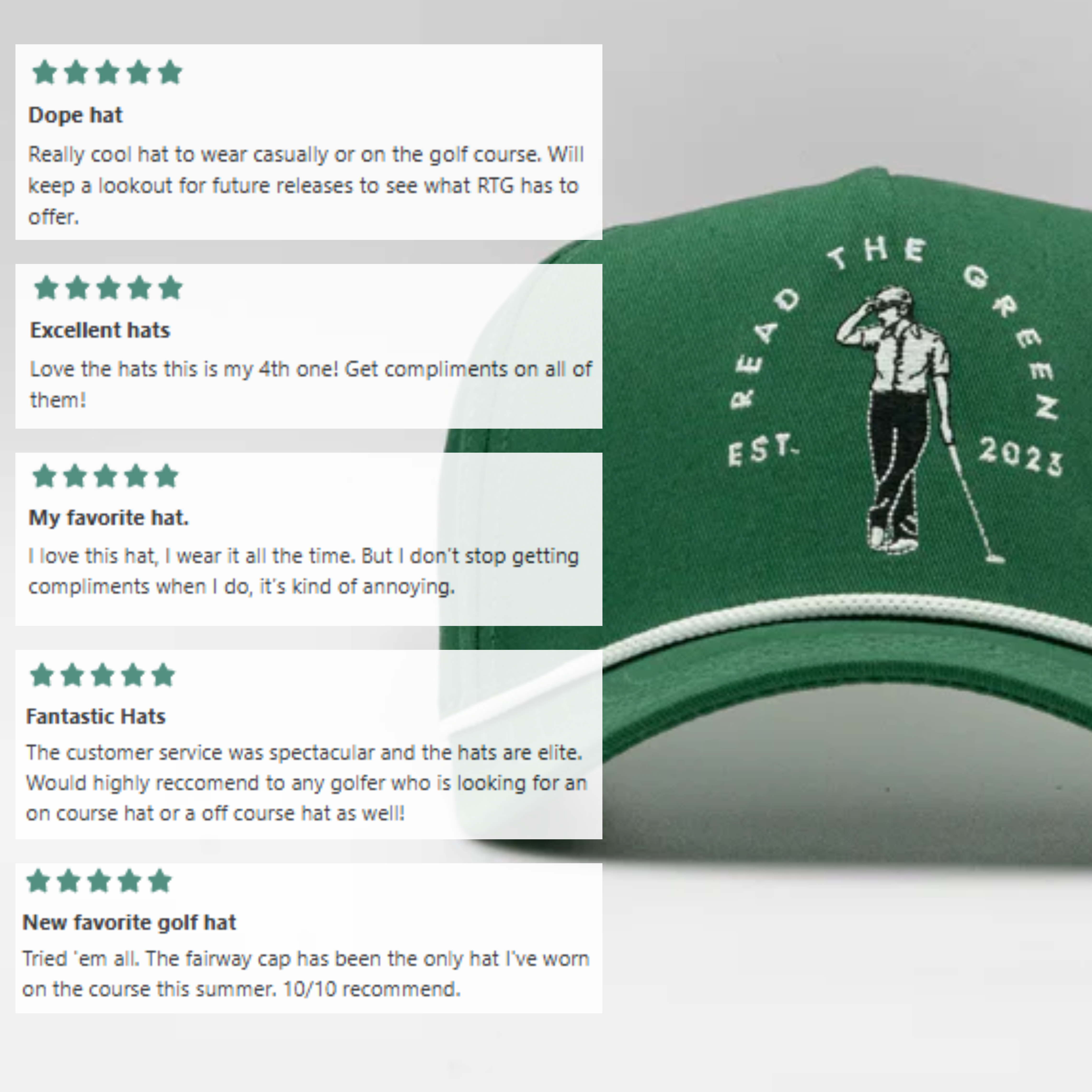 Founder's Cap | Green (White Rope)