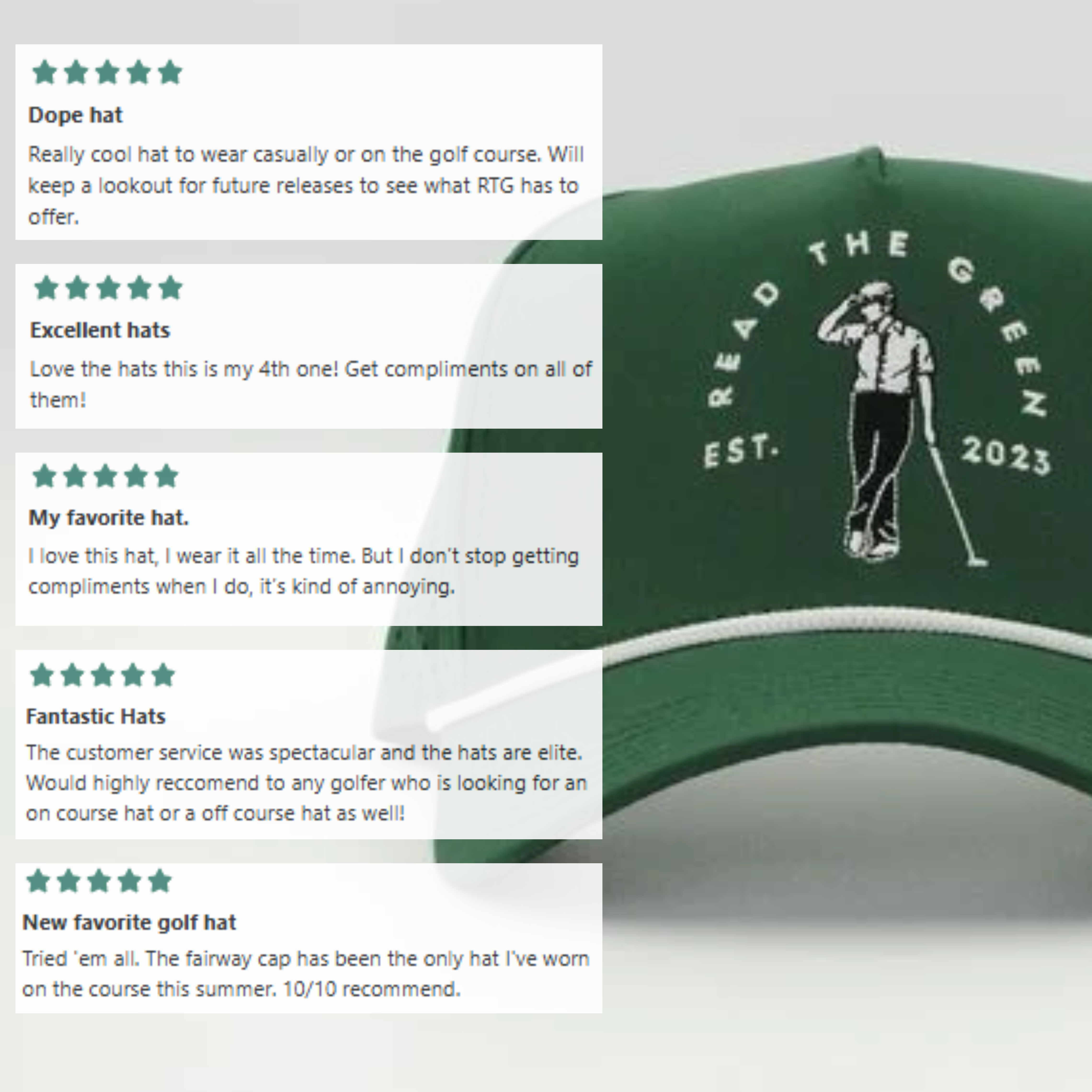 Fairway Performance Cap | Green (White Rope)