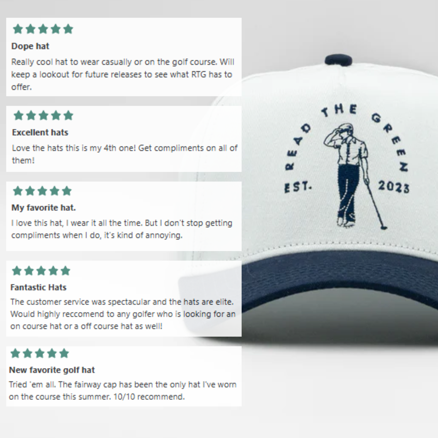 Founder's Cap | Navy Blue & White