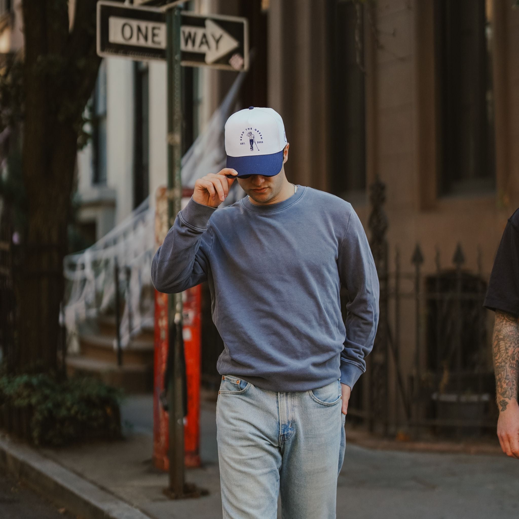 Founder's Cap | Navy Blue & White